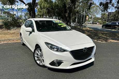 White 2014 Mazda 3 Sedan Sp25 Astina