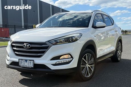 White 2015 Hyundai Tucson SUV ACTIVE X F