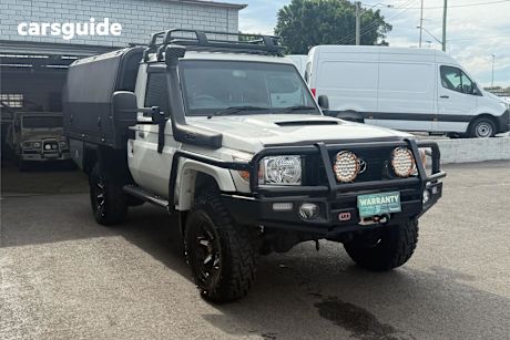 White 2012 Toyota Landcruiser Ute Tray WORKMATE 4X4