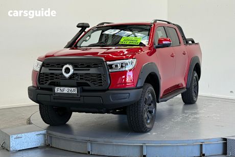 Red 2024 GWM UTE Dual Cab Chassis Tray Cannon (4X4)