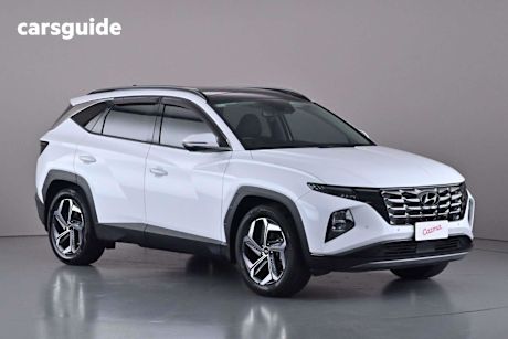 White 2022 Hyundai Tucson Wagon Highlander (Awd)
