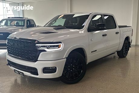 White 2024 Ram 1500 Crew Cab Utility Limited Rambox Ho Hurricane