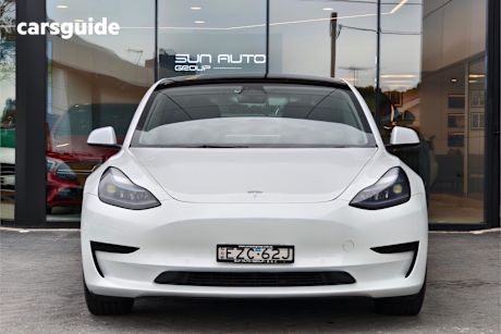 White 2023 Tesla Model 3 Sedan Rear-Wheel Drive