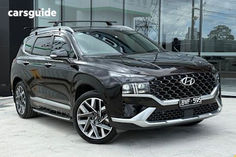 Black 2021 Hyundai Santa FE SUV HIGHLANDER F