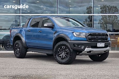 Blue 2020 Ford Ranger Ute Tray RAPTOR 4X4