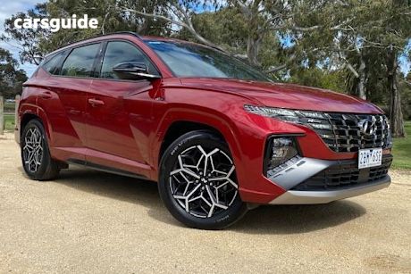 Red 2023 Hyundai Tucson SUV ELITE N LINE F