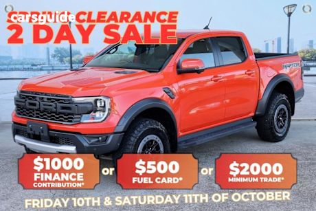 Orange 2022 Ford Ranger Double Cab Pick Up Raptor 3.0 (4X4)