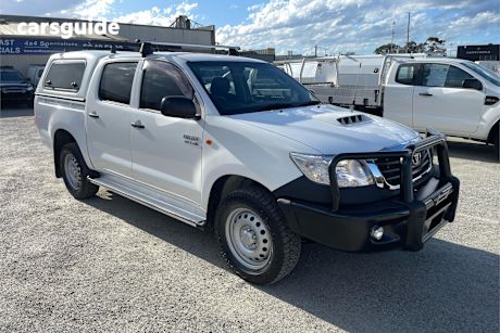 White 2014 Toyota Hilux Ute Tray SR 4X4