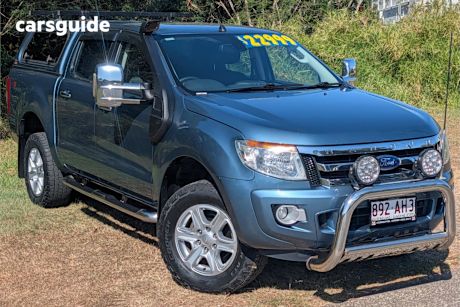 Blue 2014 Ford Ranger Ute Tray XLT 4X4