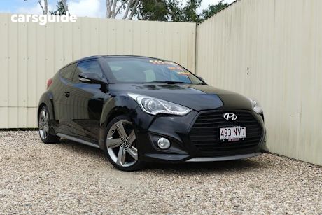Black 2013 Hyundai Veloster Hatch SR TURBO F