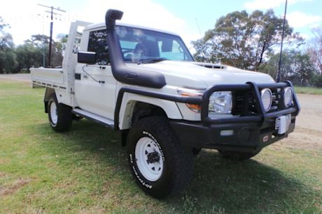 White 2021 Toyota Landcruiser Cab Chassis Workmate