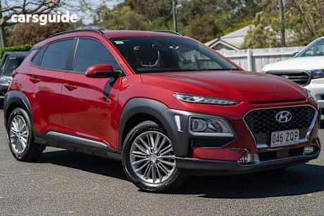 Red 2020 Hyundai Kona SUV ELITE F