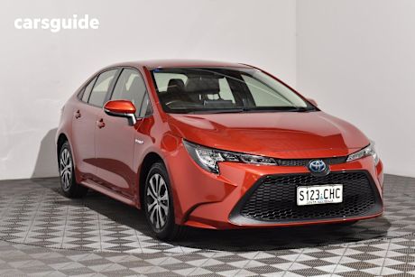 Red 2020 Toyota Corolla Sedan ASCENT SPORT HYBRID F