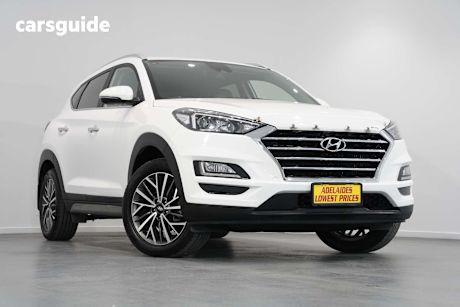 White 2020 Hyundai Tucson SUV ELITE 4X4