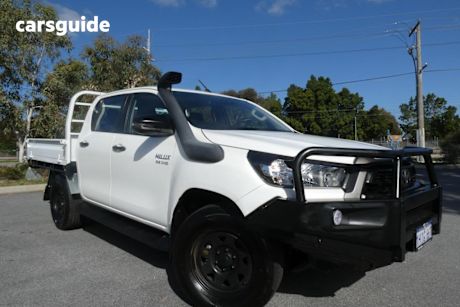 White 2021 Toyota Hilux Double Cab Chassis Sr (4X4)