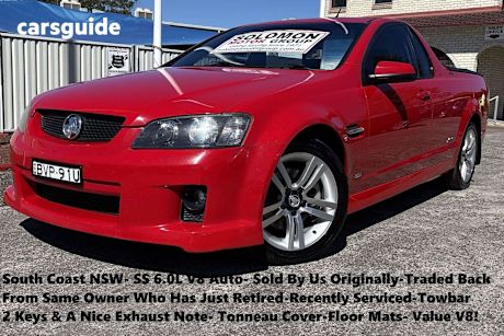 Red 2008 Holden UTE Ute Tray SS R