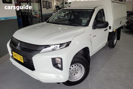 White 2019 Mitsubishi Triton Cab Chassis Glx