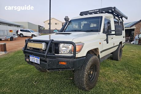 White 2011 Toyota Landcruiser Workmate (4X4) 11 Seat