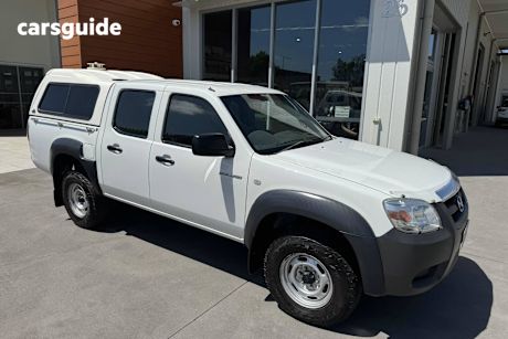 White 2008 Mazda BT-50 Ute Tray DX 4X4