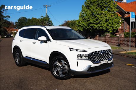 White 2022 Hyundai Santa FE Wagon Active Crdi (Awd)