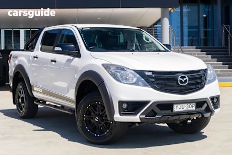 White 2019 Mazda BT-50 Ute Tray BOSS 4X4