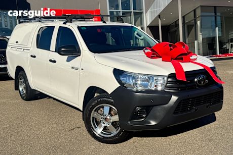 White 2020 Toyota Hilux Ute Tray WORKMATE R