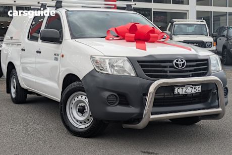 White 2014 Toyota Hilux Ute Tray WORKMATE R