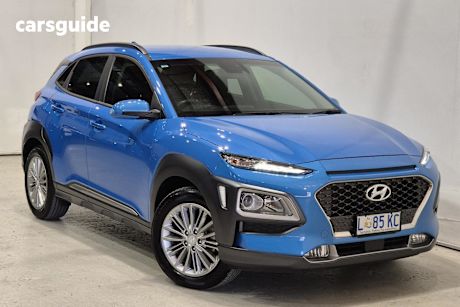 Blue 2019 Hyundai Kona SUV ELITE F