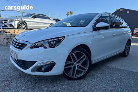 White 2016 Peugeot 308 Wagon Touring Allure Premium Bluehdi
