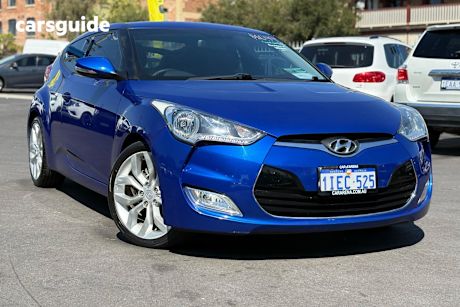Blue 2012 Hyundai Veloster Coupe FS