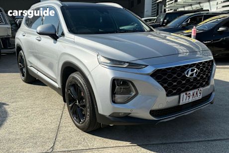 Silver 2018 Hyundai Santa FE Wagon Highlander Crdi Satin Awd