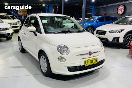 White 2014 Fiat 500 Hatchback Pop