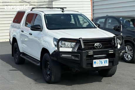 White 2020 Toyota Hilux Ute Tray SR 4X4