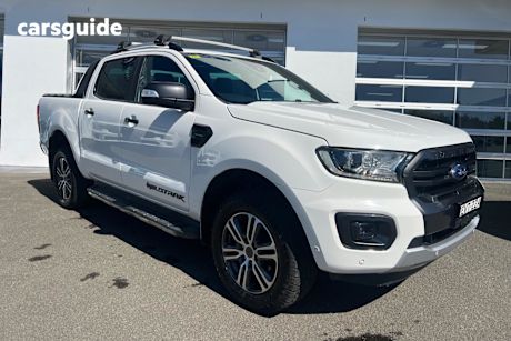 White 2021 Ford Ranger Ute Tray WILDTRAK 4X4