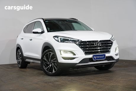 White 2020 Hyundai Tucson Wagon Highlander (Awd) Black Int