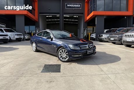 Blue 2011 Mercedes-Benz C180 Coupe Be