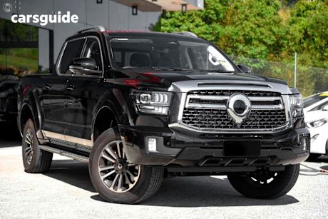 Black 2025 GWM Cannon Alpha Dual Cab Utility Ultra (4X4)
