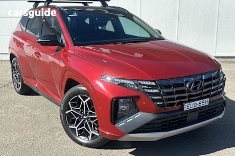 Red 2022 Hyundai Tucson Wagon Highlander (Awd)