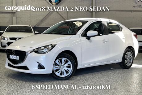 White 2018 Mazda Mazda2 Sedan NEO F