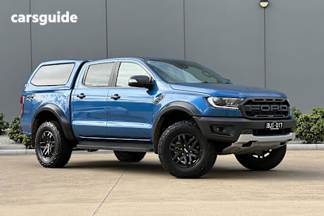 Blue 2020 Ford Ranger Ute Tray RAPTOR 4X4