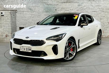 White 2018 Kia Stinger Sedan Gt (Black Leather)