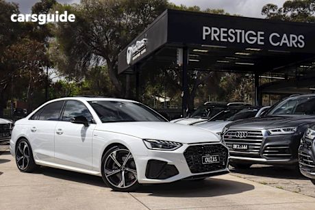 White 2023 Audi A4 Sedan 35 Tfsi Dynamic Black