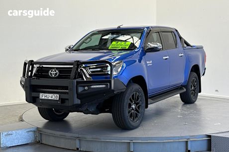 Blue 2020 Toyota Hilux Ute Tray SR5 4X4