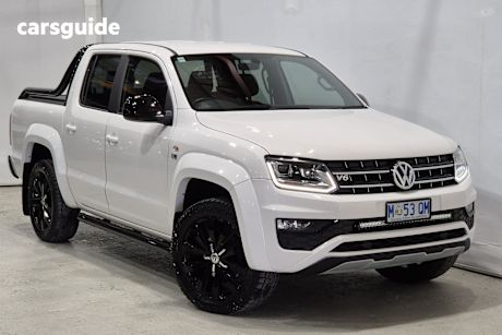 White 2019 Volkswagen Amarok Dual Cab Utility V6 Tdi580 Highline Black Edit.