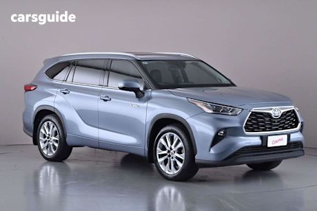 Blue 2021 Toyota Kluger Wagon Grande Hybrid Awd