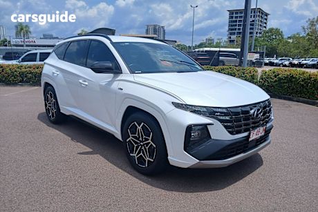 White 2023 Hyundai Tucson Wagon Elite N Line (Awd)