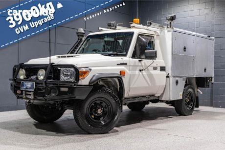 White 2017 Toyota Landcruiser Cab Chassis Workmate (4X4)