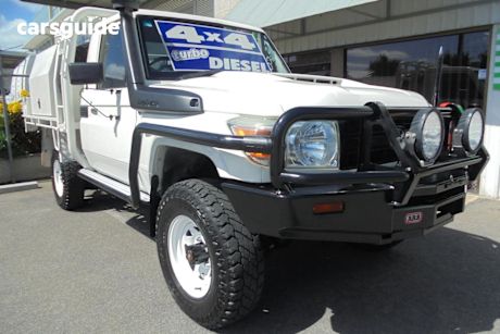 White 2017 Toyota Landcruiser Cab Chassis Workmate (4X4)