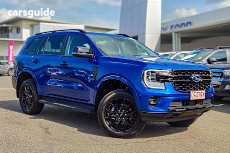 Blue 2025 Ford Everest SUV SPORT R