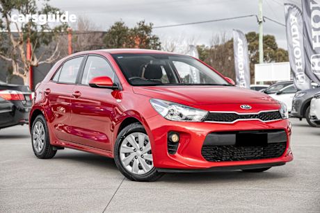 Red 2019 Kia RIO Hatchback S